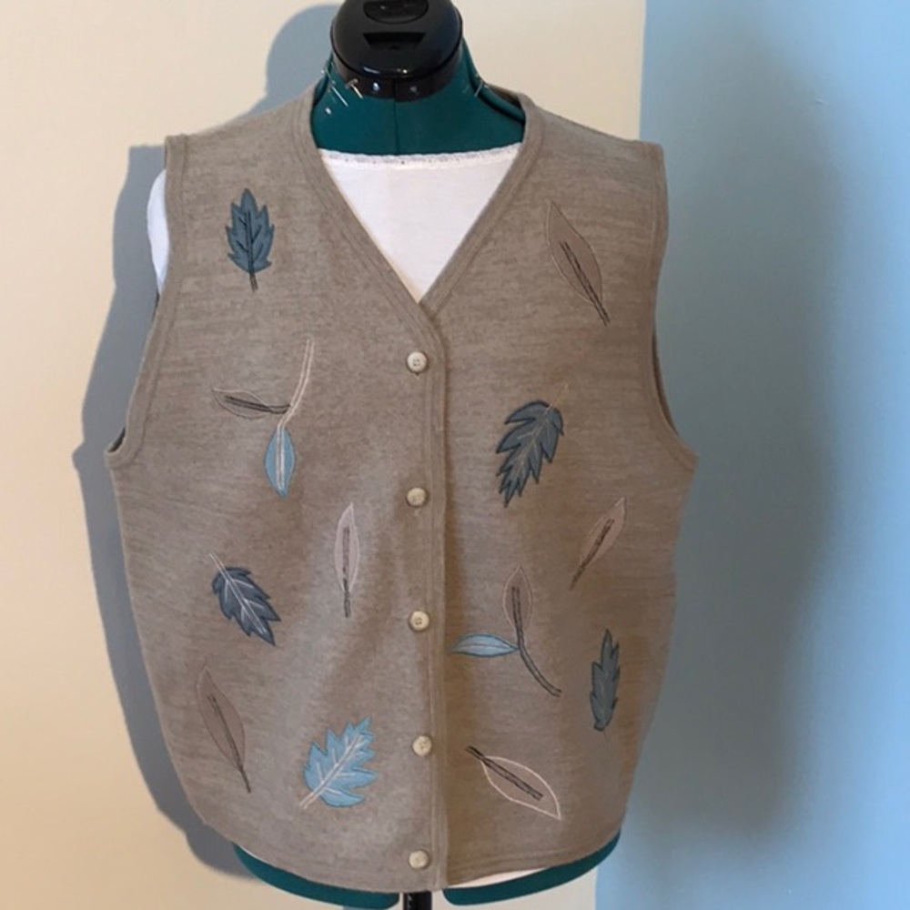 PENDELTON sweater vest “EUC” Sz. XL Beige/teal